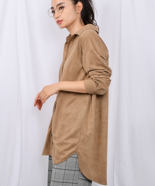 Ambre Neige(アンブルネージュ)の「チュニックシャツ【WEB/EC限定商品】(シャツ/ブラウス・レディース・カーキ/モカ・FREE)」の6枚目の写真