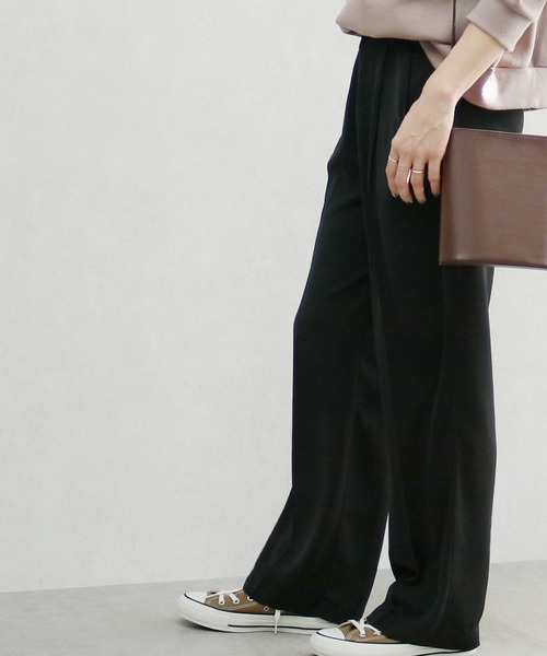 reca（レカ）の「センタープレススラックスパンツ（スラックス・レディース・ブラック/ピンク系その他/オレンジ系その他・M/L）」の2枚目の写真