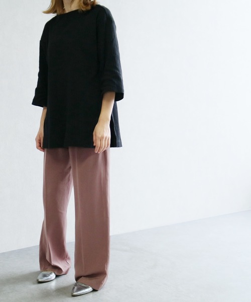 reca（レカ）の「センタープレススラックスパンツ（スラックス・レディース・ブラック/ピンク系その他/オレンジ系その他・M/L）」の4枚目の写真