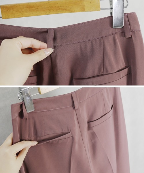 reca（レカ）の「センタープレススラックスパンツ（スラックス・レディース・ブラック/ピンク系その他/オレンジ系その他・M/L）」の16枚目の写真