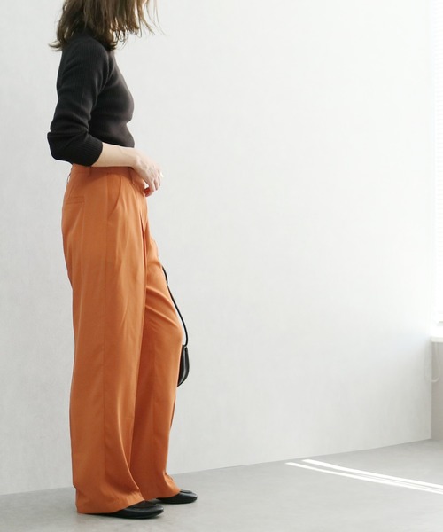 reca（レカ）の「センタープレススラックスパンツ（スラックス・レディース・ブラック/ピンク系その他/オレンジ系その他・M/L）」の18枚目の写真