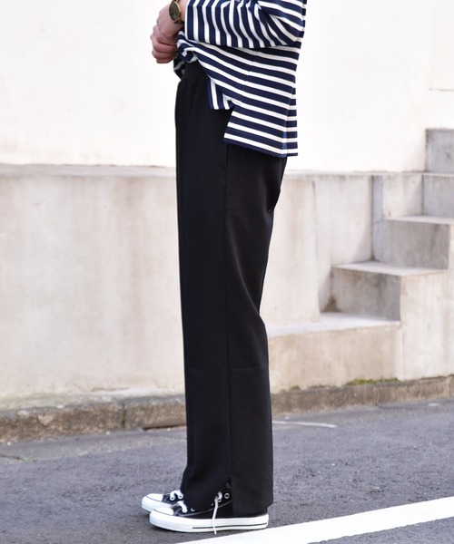 Ambre Neige(アンブルネージュ)の「ポンチワイドパンツ/セットアップ対応/イージーパンツ/ 【WEB/EC限定商品】(その他パンツ・レディース・ブラック/ネイビー・MEDIUM/LARGE)」の16枚目の写真