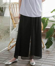 シフォンレイヤードワイドパンツ