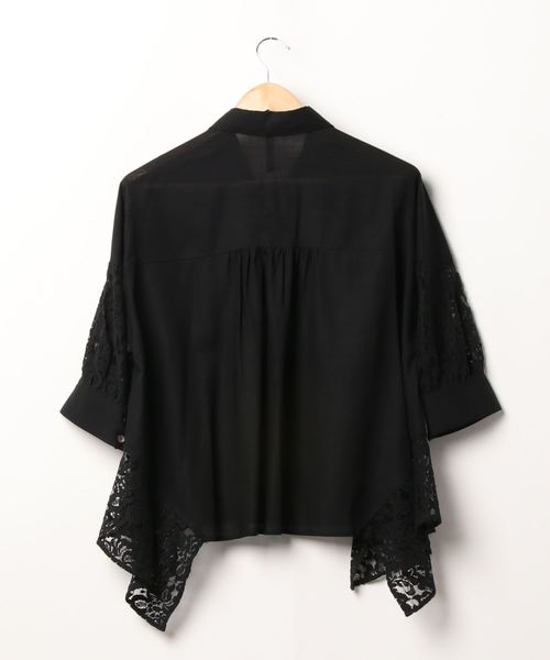FRAPBOIS（フラボア）の「リネンレース ブラウス（シャツ/ブラウス・レディース・ブラック/キナリ・1/0）」の10枚目の写真