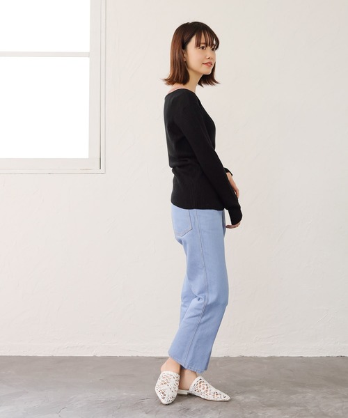 SESTO（セスト）の「ストローレース編みのスリッパフラットサンダル（サンダル・レディース・ベージュ/ブラック/ホワイト・3L/S/M/LL/L）」の18枚目の写真