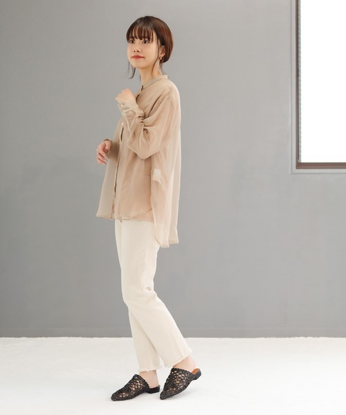 SESTO（セスト）の「ストローレース編みのスリッパフラットサンダル（サンダル・レディース・ベージュ/ブラック/ホワイト・3L/S/M/LL/L）」の20枚目の写真