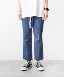 KAZUYUKI KUMAGAI ATTACHMENT | 13.5ozデニム センタープレスフレアパンツ(デニムパンツ)