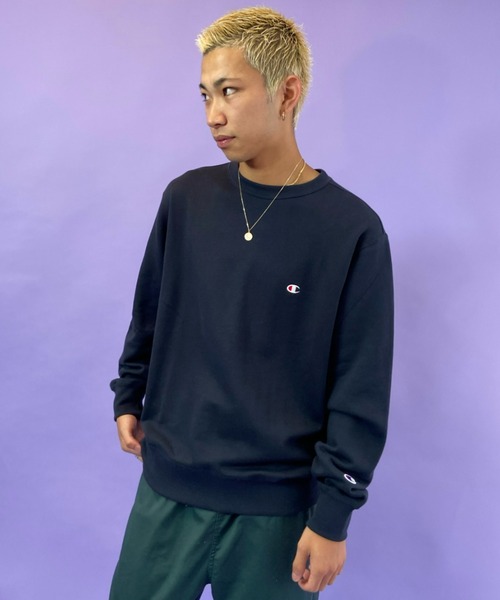 Champion(チャンピオン)の「CHAMPION/チャンピオン 裏毛 ベーシック アイコン刺繍クルースウェット C3-Q001(スウェット・メンズ・ライトグレー/ブラック/ホワイト/ピンク/グレー/オリーブ/ネイビー/グリーン/イエロー・XL/XXL/L/S/M)」の7枚目の写真