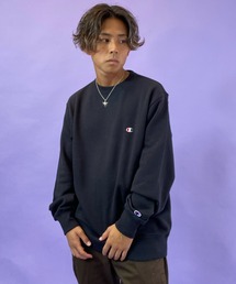 CHAMPION/チャンピオン 裏毛 ベーシック アイコン刺繍クルースウェット C3-Q001