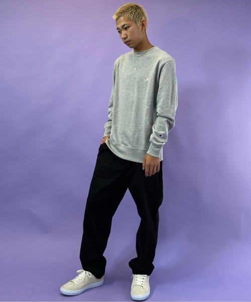 Champion(チャンピオン)の「CHAMPION/チャンピオン 裏毛 ベーシック アイコン刺繍クルースウェット C3-Q001(スウェット・メンズ・ライトグレー/ブラック/ホワイト/ピンク/グレー/オリーブ/ネイビー/グリーン/イエロー・XL/XXL/L/S/M)」の18枚目の写真
