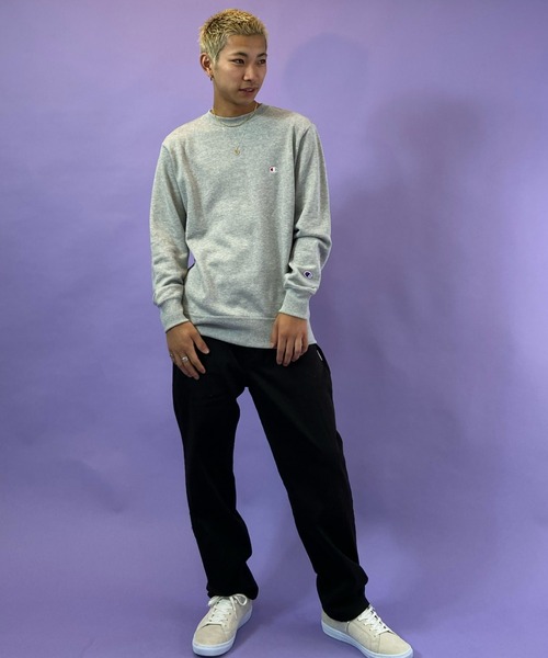 Champion(チャンピオン)の「CHAMPION/チャンピオン 裏毛 ベーシック アイコン刺繍クルースウェット C3-Q001(スウェット・メンズ・ライトグレー/ブラック/ホワイト/ピンク/グレー/オリーブ/ネイビー/グリーン/イエロー・XL/XXL/L/S/M)」の17枚目の写真