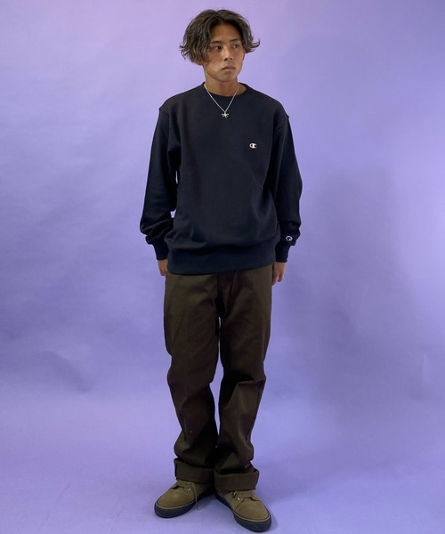 Champion(チャンピオン)の「CHAMPION/チャンピオン 裏毛 ベーシック アイコン刺繍クルースウェット C3-Q001(スウェット・メンズ・ライトグレー/ブラック/ホワイト/ピンク/グレー/オリーブ/ネイビー/グリーン/イエロー・XL/XXL/L/S/M)」の12枚目の写真