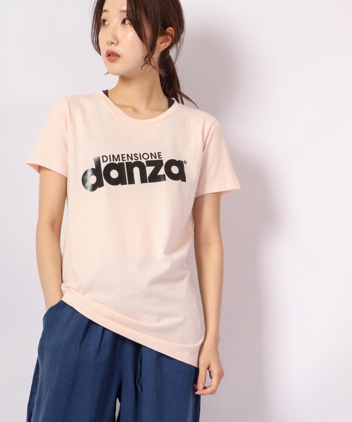 DIMENSIONE danza（ディメンシオーネ ダンツァ）の「ロゴTシャツ（Tシャツ/カットソー・レディース・ホワイト/ブラック/ネイビー/パープル/レッド/イエロー/グリーン/スモークピンク・X-SMALL/MEDIUM/SMALL）」の7枚目の写真