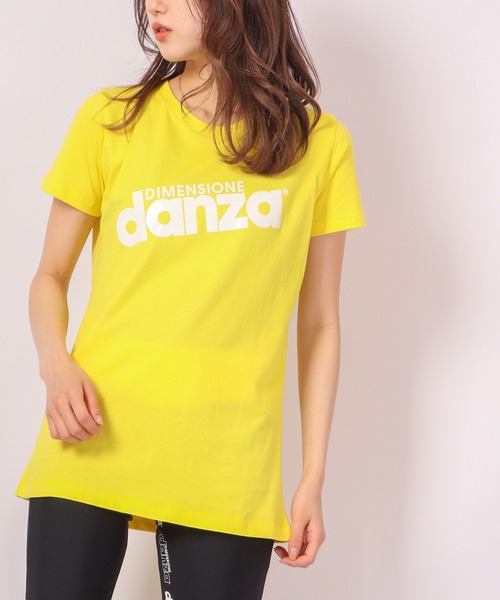 DIMENSIONE danza（ディメンシオーネ ダンツァ）の「ロゴTシャツ（Tシャツ/カットソー・レディース・ホワイト/ブラック/ネイビー/パープル/レッド/イエロー/グリーン/スモークピンク・X-SMALL/MEDIUM/SMALL）」の6枚目の写真