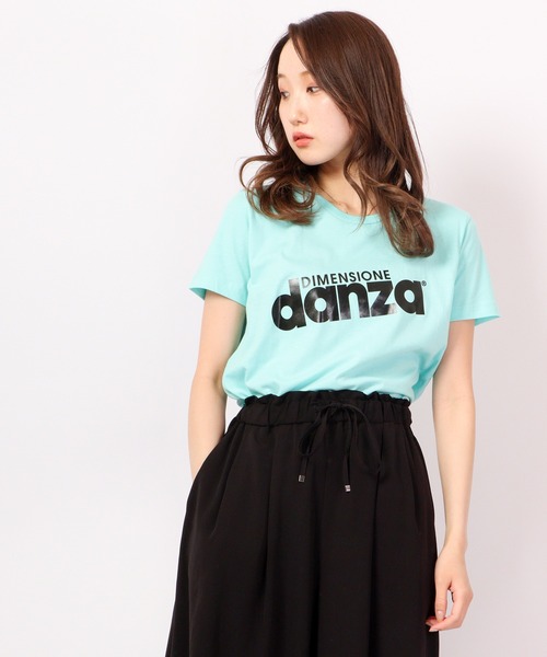 DIMENSIONE danza（ディメンシオーネ ダンツァ）の「ロゴTシャツ（Tシャツ/カットソー・レディース・ホワイト/ブラック/ネイビー/パープル/レッド/イエロー/グリーン/スモークピンク・X-SMALL/MEDIUM/SMALL）」の4枚目の写真
