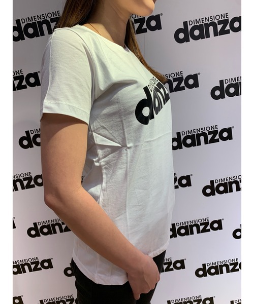 DIMENSIONE danza（ディメンシオーネ ダンツァ）の「ロゴTシャツ（Tシャツ/カットソー・レディース・ホワイト/ブラック/ネイビー/パープル/レッド/イエロー/グリーン/スモークピンク・X-SMALL/MEDIUM/SMALL）」の9枚目の写真