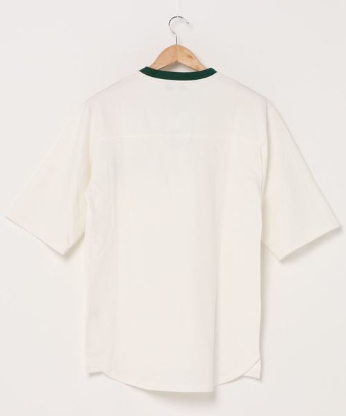 Growth by in the attic（グロウスバイインジアティック）の「【Growth by In the attic】ZIPビックポケット付き オーバーサイズ半袖Tシャツ（Tシャツ/カットソー・メンズ・ネイビー/ホワイト・M/L）」の3枚目の写真