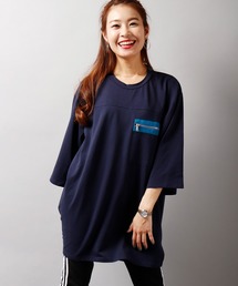 【Growth by In the attic】ZIPビックポケット付き オーバーサイズ半袖Tシャツ