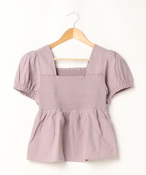 flower（フラワー）の「サマーフラワーズトップ（シャツ/ブラウス・レディース・アイボリー/ラベンダー・FREE）」の5枚目の写真