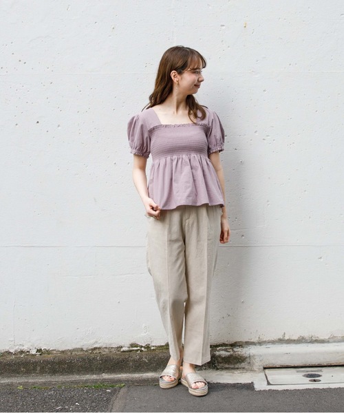 flower（フラワー）の「サマーフラワーズトップ（シャツ/ブラウス・レディース・アイボリー/ラベンダー・FREE）」の11枚目の写真