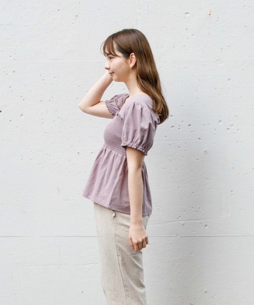 flower（フラワー）の「サマーフラワーズトップ（シャツ/ブラウス・レディース・アイボリー/ラベンダー・FREE）」の13枚目の写真