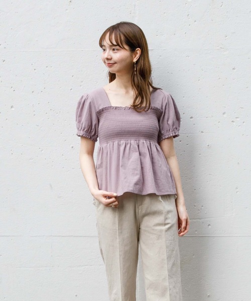 flower（フラワー）の「サマーフラワーズトップ（シャツ/ブラウス・レディース・アイボリー/ラベンダー・FREE）」の15枚目の写真