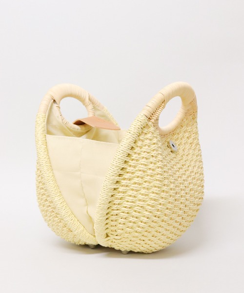 florist(フローリスト)の「ころんと丸い雑材カゴバッグ(ハンドバッグ・レディース・ホワイト/レッド/パープル/ブラウン/カーキ/ベージュ・FREE)」の22枚目の写真