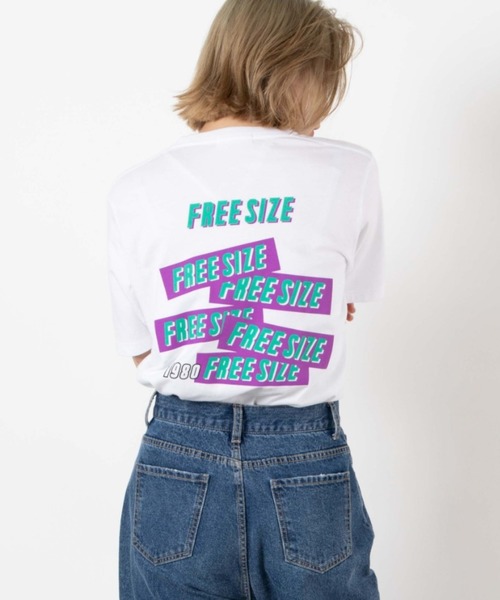 WEGO(ウィゴー)の「WEGO/FREESIZEバックプリントTシャツ(Tシャツ/カットソー・レディース・ホワイト/ブラック・SMALL/MEDIUM)」の2枚目の写真
