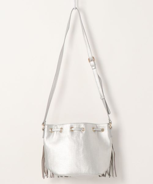 fifth（フィフス）の「フリンジ巾着ショルダーバッグ（ショルダーバッグ・レディース・ホワイト/シルバー/ブラウン・FREE）」の16枚目の写真