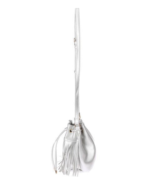 fifth（フィフス）の「フリンジ巾着ショルダーバッグ（ショルダーバッグ・レディース・ホワイト/シルバー/ブラウン・FREE）」の9枚目の写真
