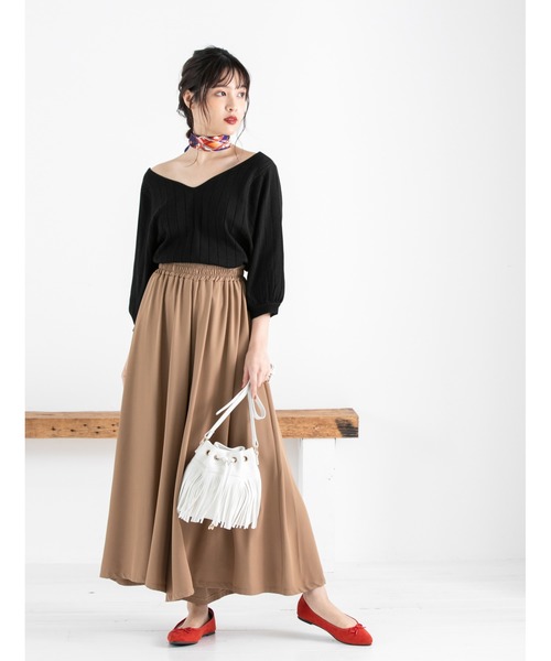 fifth（フィフス）の「フリンジ巾着ショルダーバッグ（ショルダーバッグ・レディース・ホワイト/シルバー/ブラウン・FREE）」の18枚目の写真