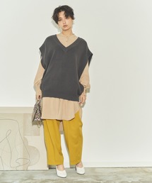 titivate | ｵｰﾊﾞｰｻｲｽﾞVﾈｯｸﾆｯﾄﾍﾞｽﾄ(ニット/セーター)