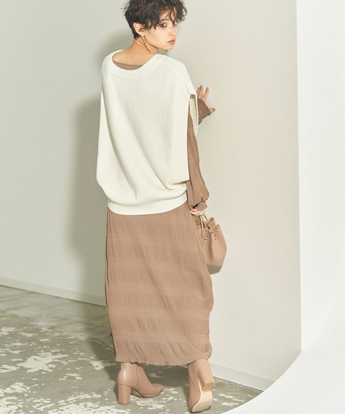 titivate（ティティベイト）の「ｵｰﾊﾞｰｻｲｽﾞVﾈｯｸﾆｯﾄﾍﾞｽﾄ（ニット/セーター・レディース・ライトベージュ/ブラック/オフホワイト/グレー・FREE）」の20枚目の写真