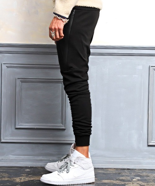 LUXSTYLE（ラグスタイル）の「ポンチZIPジョガーパンツ（その他パンツ・メンズ・ブラック/杢グレー・L/XL/M）」の4枚目の写真