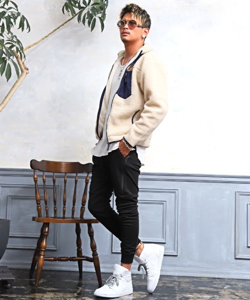 LUXSTYLE（ラグスタイル）の「ポンチZIPジョガーパンツ（その他パンツ・メンズ・ブラック/杢グレー・L/XL/M）」の5枚目の写真