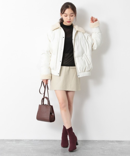 Heather（ヘザー）の「エリボアナカワタブルゾン　918712（ブルゾン・レディース・アイボリー/ブラック/ブラウン・FREE）」の20枚目の写真