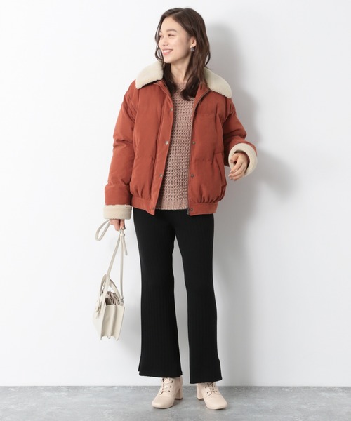 Heather（ヘザー）の「エリボアナカワタブルゾン　918712（ブルゾン・レディース・アイボリー/ブラック/ブラウン・FREE）」の10枚目の写真