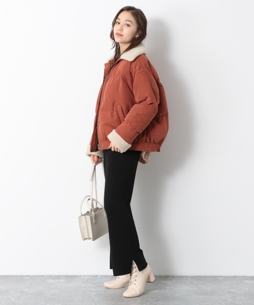 Heather（ヘザー）の「エリボアナカワタブルゾン　918712（ブルゾン・レディース・アイボリー/ブラック/ブラウン・FREE）」の13枚目の写真