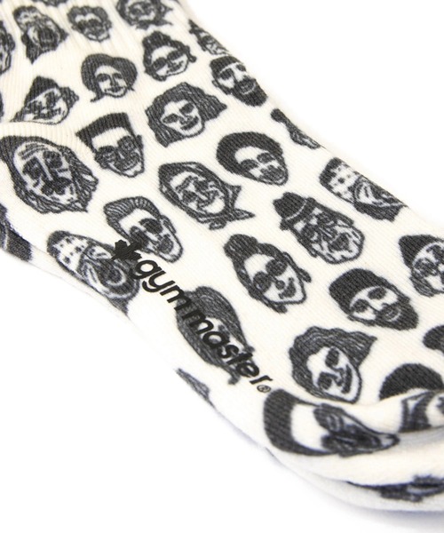 gym master(ジムマスター)の「gym master/ジムマスター ハッピーペイントクルーソックス(ソックス/靴下・メンズ・ホワイト/ブラック/その他1/アイボリー/イエロー/ロイヤルブルー・MEDIUM/LARGE)」の8枚目の写真