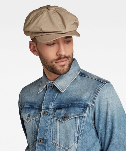 G-STAR(ジースター)の「RIV HAT/キャスケット(ハンチング/ベレー帽・メンズ・ベージュ・ONE SIZE)」の8枚目の写真