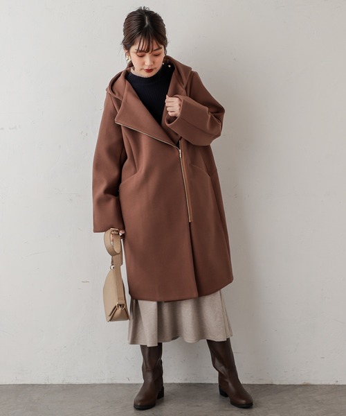 natural couture(ナチュラルクチュール)の「配色ラインリブニット(ニット/セーター・レディース・ネイビー/オレンジ/アイボリー/ラベンダー/ライトベージュ・FREE)」の21枚目の写真