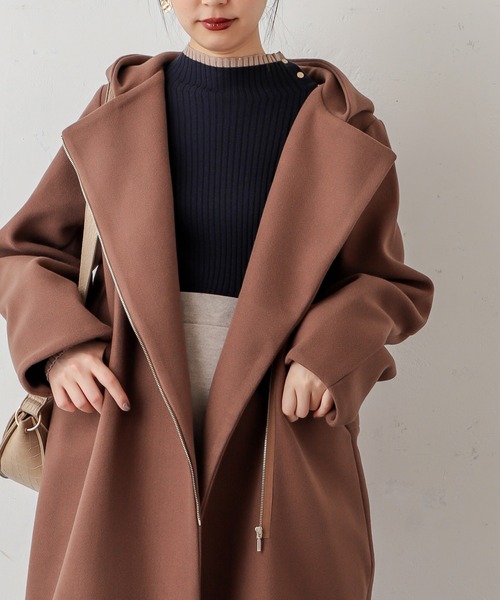 natural couture(ナチュラルクチュール)の「配色ラインリブニット(ニット/セーター・レディース・ネイビー/オレンジ/アイボリー/ラベンダー/ライトベージュ・FREE)」の20枚目の写真