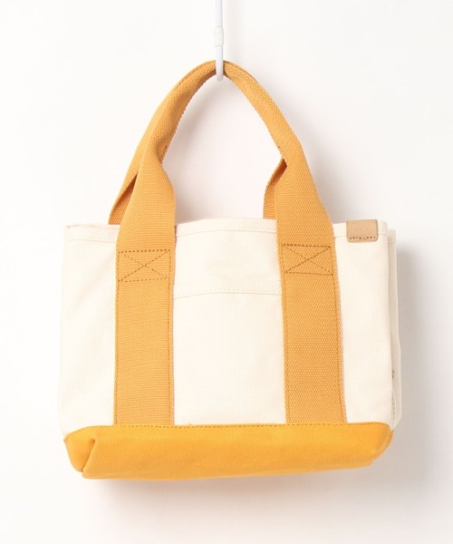 LBC（エルビーシー）の「※非※キャンバス仕切りミニトートバッグ（トートバッグ・レディース・ブラック/ベージュ/ネイビー/イエロー/カーキブラウン・FREE）」の5枚目の写真