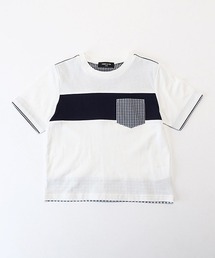 COMME CA ISM（コムサイズム）の「ギンガムチェック使い Tシャツ（Tシャツ/カットソー・キッズ）」