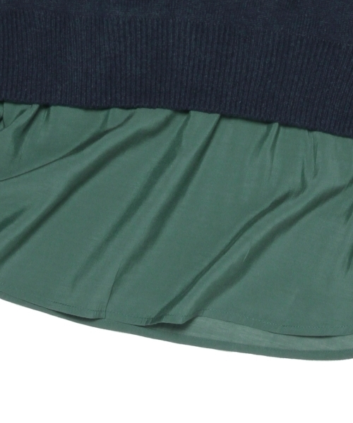 Ray BEAMS（レイビームス）の「Ray BEAMS / 裾切り替え ニットロングワンピース（ワンピース・レディース・シルバー/ネイビー・ONE SIZE）」の20枚目の写真