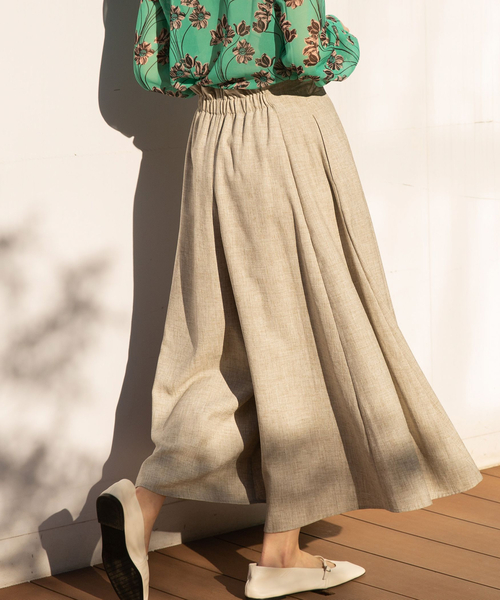 NARACAMICIE（ナラカミーチェ）の「麻調合繊2WAYリボン付きフレアパンツ（その他パンツ・レディース・ベージュ・MEDIUM）」の15枚目の写真