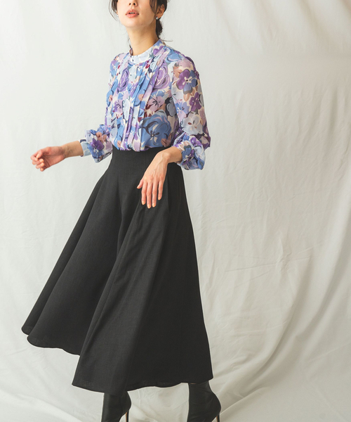 NARACAMICIE（ナラカミーチェ）の「麻調合繊2WAYリボン付きフレアパンツ（その他パンツ・レディース・ベージュ・MEDIUM）」の19枚目の写真