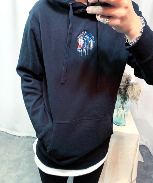 WESTBOY(ウエストボーイ)の「【NEVEREVERBAD × SHISHUMANIA】SHISHUMANIA Collaboration Hoodie NV21S04TP(パーカー・メンズ・ブルー・L/XL)」の10枚目の写真