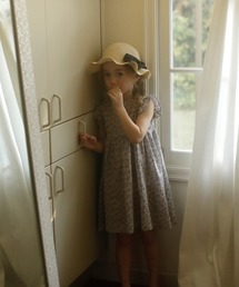 花柄フレンチスリーブワンピ