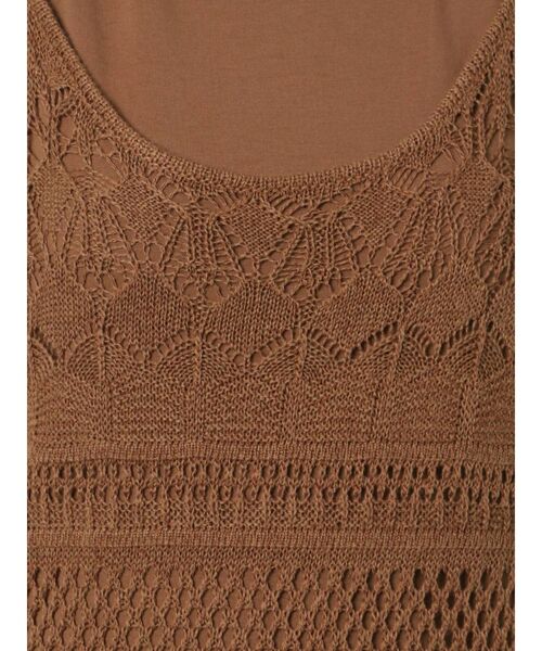 LAGUNAMOON（ラグナムーン）の「編み柄レイヤードニットワンピース（ワンピース・レディース・ブラウン/ホワイト/ブルー・SMALL/MEDIUM）」の9枚目の写真